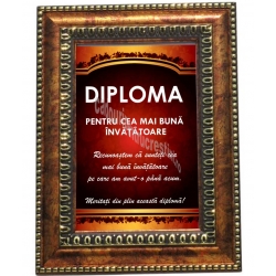 Diploma pentru cea mai buna invatatoare!